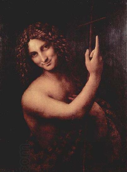 LEONARDO da Vinci Salai as John the Baptist China oil painting art